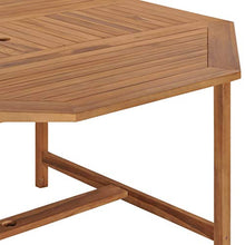 E E-NICES Tavolo da Giardino 150x150x75 cm in Legno Massello di Teak