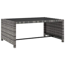 vidaXL - Lettino prendisole 2 pezzi, con tavolo in polyrattan, colore: Grigio