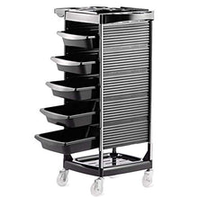 Carrello Porta rulli Estraibile, Accessori per saloni di Bellezza con 5 cassetti, mensola a 7 Strati e Design con Movimento a rotelleZHFZD