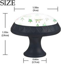 Maiale sveglio con l'albero di Natale verde del caffè del maglione Pomelli per Porta Set di 4 Pomelli per Mobili Manopole per Cassetti Cucina Armadio Vetro