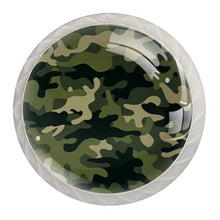 Maniglie per cassetti Manopole per cassetti Manopole rotonde Confezione da 4 per armadietto, cassetti, cassettiere, cassettiere ecc. Verde mimetico mimetico
