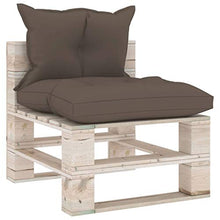 vidaXL Divano da Giardino Pallet 4 Posti con Cuscini in Legno di Pino