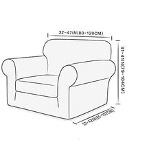 Ebeta 2-Pezzi Copridivano Copripoltrona Jacquard, Fodere copridivano coprisedia, Elasticizzato Sofa Cover Coprisofà Poltrona 1 Posto (Vino Rosso, 85-115 cm)