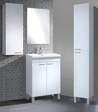 Esidra Mobile Colonna Contenitore Bagno a 2 Ante, Bianco, 30 x 182 x 25 cm