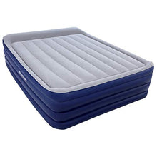 Bestway 67528 Letto gonfiabile Nightright Raised, 203 x 152 x 56 cm, grigio chiaro e blu