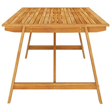 FAMIROSA Tavolo da Pranzo da Giardino 206x100x74 cm in Massello Acacia