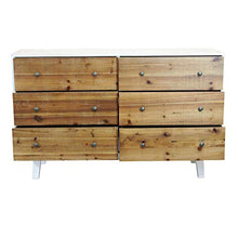 Milani Home s.r.l.s. cassettiera in Legno con Sei cassetti di Design Moderno per Salotto Cucina Sala da Pranzo cm 146x45x90 h