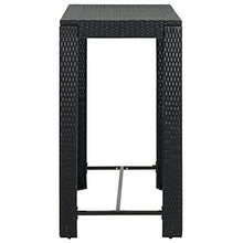 vidaXL Set Bar da Giardino 5 pz con Cuscini Polyrattan Nero