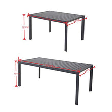 Chicreat Tavolo allungabile in alluminio, da esterni, 180 x 90 x 71,5 cm