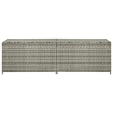 E E-NICES Baule da Giardino in Polyrattan 200x50x60 cm Grigio