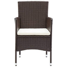 vidaXL Sedie da Pranzo per Giardino 2 pz in Polyrattan Marrone