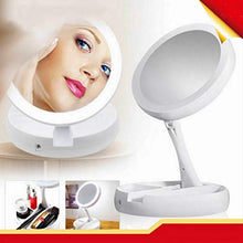 Soddyenergy Specchio cosmetico Portatile, Specchio Pieghevole per Il Trucco Specchio ingranditore 10x con Luce a LED