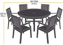 N / A Copre mobili da Giardino, Tavolo da Giardino, coperture Impermeabili, Robusto 420D Oxford Coperto Set Tabella di Patio di mobili da Giardino Rotondo, Diverse Misure,120x75.