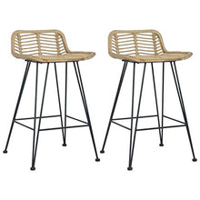 Sedie da Bar Set di sgabelli da Bar per Ufficio, Sala da Pranzo, Cucina, Comodo Barbar in plastica Naturale, 2 Pezzi