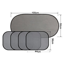 SaySure - 5PCS New Black Pinstripe Mesh Sun Visor Set Window