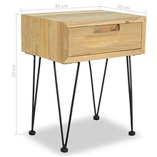 FAMIROSA Comodini 2 pz 40x30x50 cm in Legno Massello di Teak