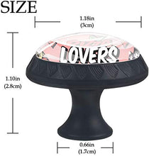 Pizza Lover Heart Funghi Salsiccia Rosa Pomelli per Porta Set di 4 Pomelli per Mobili Manopole per Cassetti Cucina Armadio Vetro
