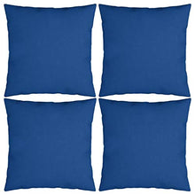 vidaXL Cuscini Decorativi 4 pz Blu 60x60 cm in Tessuto