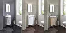 Homexperts GIZO Set per la Vasca degli Ospiti, Materiale a Base di Legno, Bianco Lucido, 41 x 25 x 128 cm