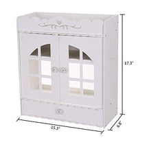 Blanketswarm - Armadietto da bagno in PVC non perforato, con cassetto, colore: Bianco