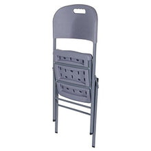 VERDELOOK Sedia Pieghevole in plastica HDPE, 45x50x88 cm, Grigio