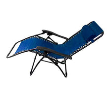 Mediawave Store Sedia Sdraio Blu Pieghevole EVERTOP 485330 Totalmente reclinabile gravità Zero