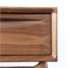 LICHUAN Tavolino comodino per camera da letto, comodino in noce nero con cassetto, tavolino da comodino, facile da montare