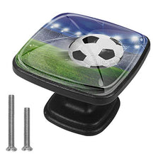 campo da calcio Pomelli per Porta Set di 4 Pomelli per Mobili Manopole per Cassetti Cucina Armadio Vetro
