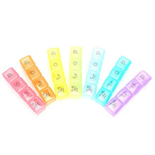 01 Organizer per medicinali da 2 Pezzi 7 Giorni, Scatola per Pillole, Mini per conservare Le Caramelle
