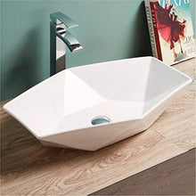 Lavabo in ceramica, 63,5 cm x 41 cm x 13,5 cm, per bagni e ospiti