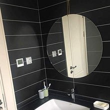 specchio per il trucco a parete, specchio moderno e minimalista in stile nordico, rotondo, staffa dorata - 60 cm di diametro, sospensione a parete, materiale in ferro metallico, vanità, camera da