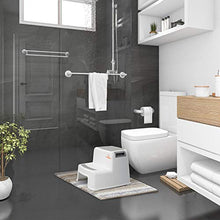 Angelbliss Sgabello a due gradini per bambini,Baby 2 Sgabello da passeggio,Sedile per addestramento per WC,Sgabello da pediera per bambini,cucina,bagno（Grigio Set di due pezzi）