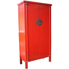 Etnicart - Armadio cinese rosso-90x170x40-Mobili etnici per camera letto salone ingresso cucina arredamento etnico