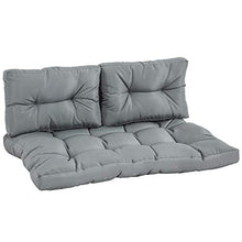 giordano shop Set 3 Cuscini Seduta e 2 Schienali per Pallet in Poliestere Imbottito Grigio Scuro