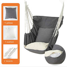 Poltrona sospesa 130 x 100 cm, comoda e durevole, amaca in cotone con cuscino, elegante, per interni ed esterni, balcone, camera da letto, patio, fino a 200 kg