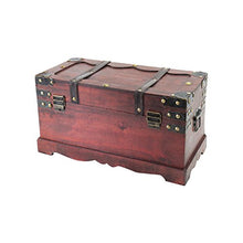 HMF 6400-140 Scrigno del Tesoro in Legno con Lucchetto | 40 x 19 x 22 cm | Grande | Francia