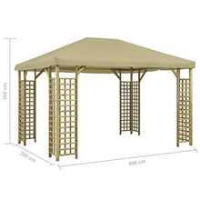 OUSEE Gazebo 4x3 m Beige