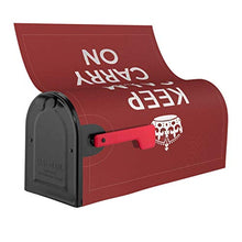 Cover magnetica per cassetta delle poste, con scritta "Keep Calm And Carry On", colore: rosso scuro