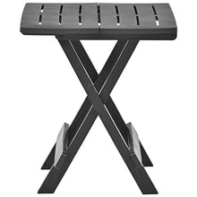 E E-NICES Tavolo da Giardino Pieghevole Antracite 45x43x50 cm in Plastica