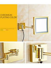 HXYSJ Specchio da Parete for Illuminazione a LED,   3X Specchio cosmetico ，   Specchio cosmetico allungabile su Un Lato, for Il Bagno, Piazza Moda