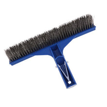 FLAMEER Detergente per Alghe da 1 O 10 Pollici O 18 Pollici, Testina in Plastica con Manico in Metallo, per Spa/Piscina - B 10 Pollici Filo Acciaio