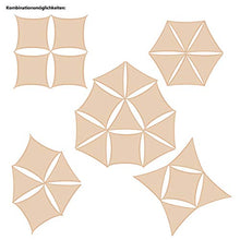 AMANKA Tenda da Sole UV - 6x4 HDPE Rettangolare Telo di Protezione Solare Balcone Giardino Grigio