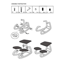 Ergonomica Sedia ergonomica Regolabile Inginocchiare Stool Spessi Cuscini PU Confortevole per Office Home Computer Balancing Body Shaping Dolore alla Schiena Desk,Nero