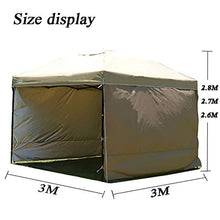 BBZZ Gazebo tendone 3 x 3 m – Gazebo pop-up impermeabile con 3 pannelli laterali – Tenda per feste di protezione UV – Panno rivestito in argento 300D