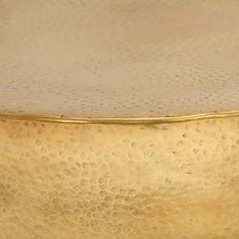 vidaXL Tavolino da caffè in Alluminio Martellato Ottone Tavolo Basso Salotto