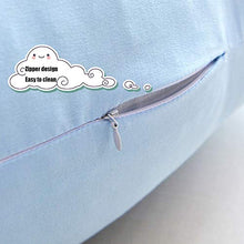 YAHAO Cuscino Comodo Triangolare Cuscino di Lettura Letto Divano Sfoderabile Cerniera Complessivamente Lavabile,Blue-180cm