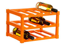 Premier Housewares 0806543 Cremagliera per Vino, 3 Livelli/12 Bottiglie, PP, Arancione