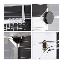 Relaxdays 10021966 Armadio Guardaroba, Bianco-Nero, Moderno, 9 Scomparti, Plastica, Divisorio, 145 x 110 x 37 cm, black/white