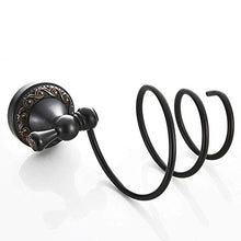 Allettare Asciugacapelli Staffa Asciugacapelli Rack Retro Black Wall Mounted Brass Styling Stand Organizer