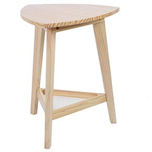 EBTOOLS - Comodino triangolare, con 2 livelli in legno, stabile, comodino, consolle per corridoio, soggiorno, camera da letto, ufficio, stile moderno